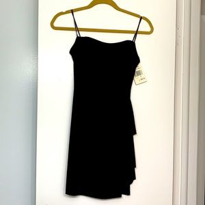 Black strapless minidress